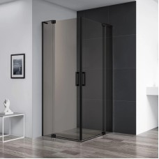 Душевой уголок 90-100х80-90 см Cezares SLIDER-AH-2-80/90-90/100-BR-NERO бронза