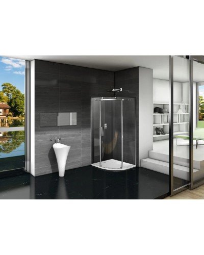 Душевой уголок 90х90 см Good Door Galaxy R-90-C-CH прозрачное