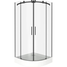 Душевой уголок 90х90 см Good Door Galaxy R-TD-90-C-B прозрачное