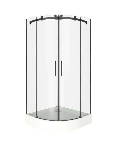 Душевой уголок 90х90 см Good Door Galaxy R-TD-90-C-B прозрачное