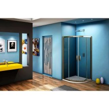 Душевой уголок 80х80 см Good Door Jazz R-80-B-BR тонированное