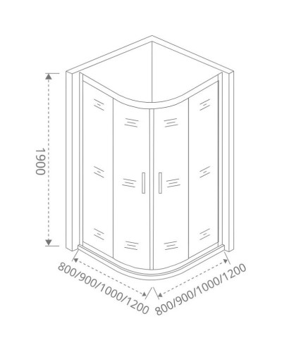 Душевой уголок 90х90 см Good Door Cofe R-90-C-B прозрачное