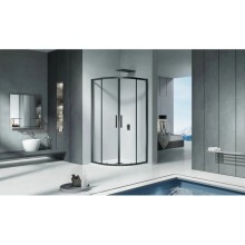 Душевой уголок 100х100 см Good Door Cofe R-100-C-B прозрачное