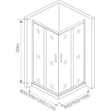 Душевой уголок 100х100 см Good Door Cofe CR-100-C-B прозрачное