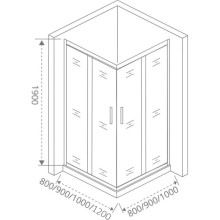 Душевой уголок 120х80 см Good Door Cofe CR-120-80-C-B прозрачное