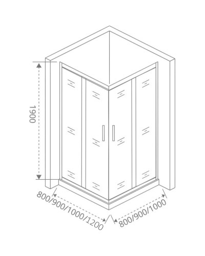 Душевой уголок 120х80 см Good Door Cofe CR-120-80-C-B прозрачное
