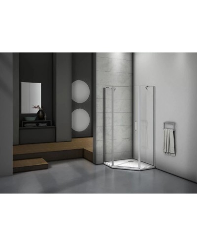 Душевой уголок 100х100 см Good Door Mokka PNT-100-C-WE прозрачное