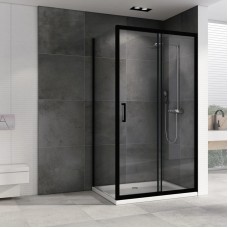 Душевой уголок 110х80 см Abber Schwarzer Diamant AG30110B-S80B прозрачное