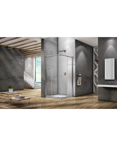 Душевой уголок 80х80 см Good Door Lira CR-80-C-CH прозрачное