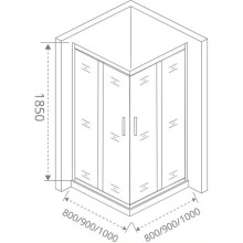 Душевой уголок 80х80 см Good Door Lira CR-80-C-CH прозрачное