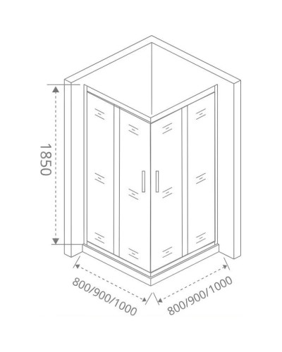 Душевой уголок 80х80 см Good Door Lira CR-80-C-CH прозрачное