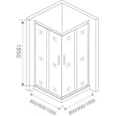 Душевой уголок 100х100 см Good Door Lira CR-100-C-CH прозрачное