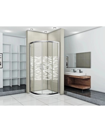 Душевой уголок 80х80 см Good Door Infinity R-80-W-CH прозрачный с рисунком