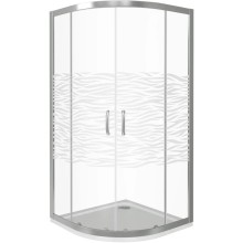 Душевой уголок 80х80 см Good Door Infinity R-80-W-CH прозрачный с рисунком