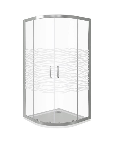 Душевой уголок 80х80 см Good Door Infinity R-80-W-CH прозрачный с рисунком