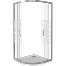 Душевой уголок 80х80 см Good Door Infinity R-80-W-CH прозрачный с рисунком