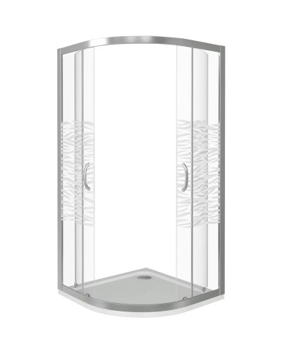 Душевой уголок 80х80 см Good Door Infinity R-80-W-CH прозрачный с рисунком