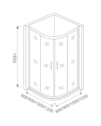 Душевой уголок 80х80 см Good Door Infinity R-80-W-CH прозрачный с рисунком