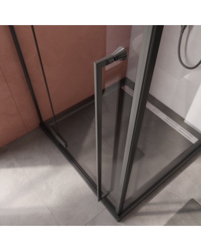 Душевой уголок CEZARES LINER-A-1-90-C-NERO-R правый