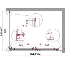Душевой уголок 130x90 см BelBagno ACQUA-AH-1-130/90-C-Cr прозрачное