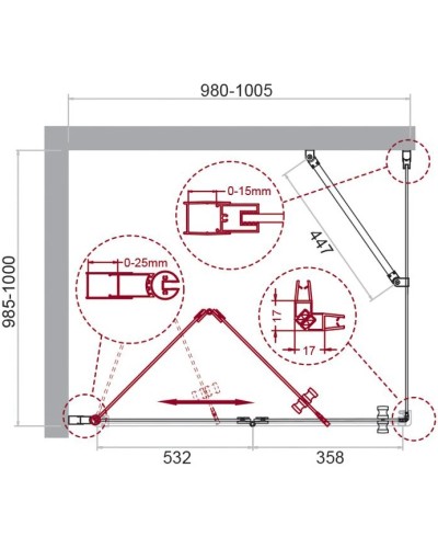 Душевой уголок 100х100 см BelBagno Albano ALBANO-AS-1-100-C-Cr прозрачное