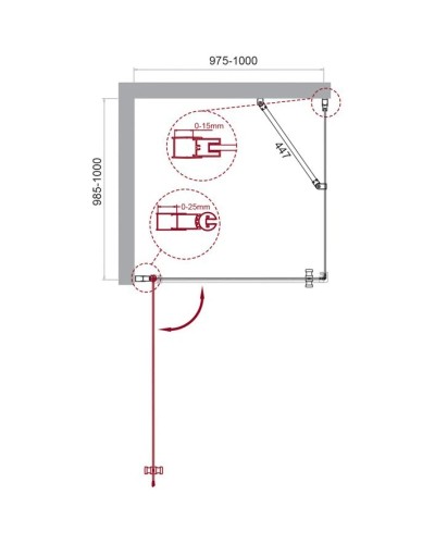 Душевой уголок 100х100 см BelBagno Etna ETNA-A-1-100-C-Cr прозрачное