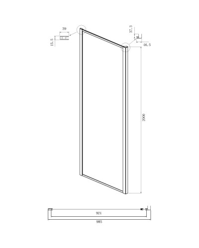 Душевой уголок 150х100 см Ambassador Forsa 17021110AX-100AX прозрачное
