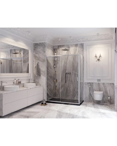 Душевой уголок 140х120 см Ambassador Forsa 17021120AX-120AX прозрачное