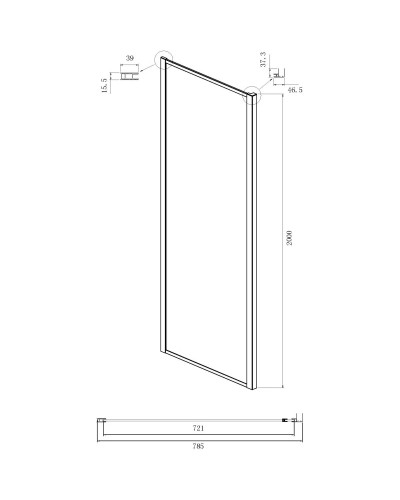 Душевой уголок 100х80 см Ambassador Forsa 17021216AB-80AB прозрачное