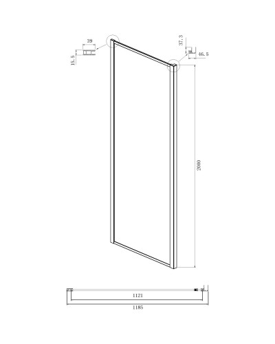 Душевой уголок 140х120 см Ambassador Forsa 17021220AB-120AB прозрачное