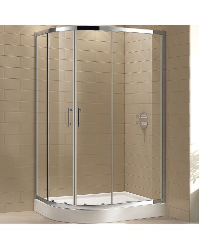 Душевой уголок Cezares Eco 120x90 ECO-O-RH-2-120/90-C-Cr профиль Хром стекло прозрачное