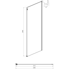 Душевой уголок 120х110 см Ambassador Benefit 19022201HBB-110HBB тонированное
