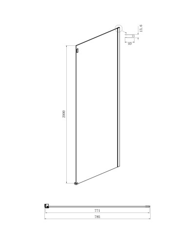 Душевой уголок 140х80 см Ambassador Benefit 19022203HBB-80HBB тонированное