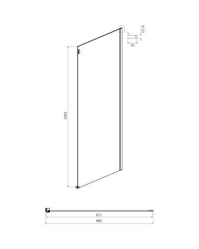 Душевой уголок 150х100 см Ambassador Benefit 19022204HBB-100HBB тонированное