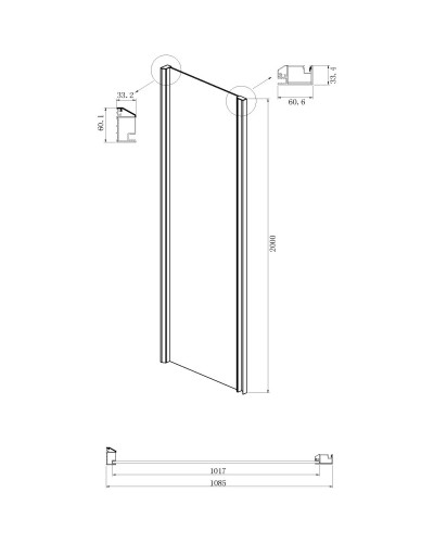 Душевой уголок 120х110 см Ambassador Intense 110022201IBB-110IBB тонированное