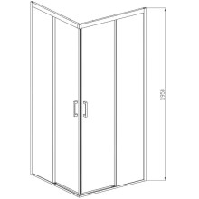 Душевой уголок 90x90 см Vincea Soft VSS-3SO900CLB прозрачное