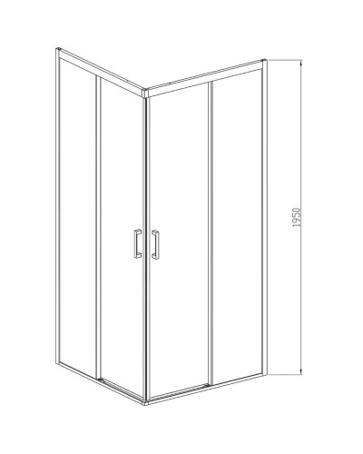 Душевой уголок 90x90 см Vincea Soft VSS-3SO900CLB прозрачное