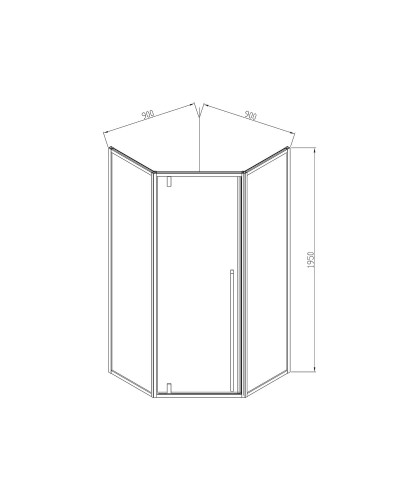 Душевой уголок 90x90 см Vincea Penta VSP-3P900CLB прозрачное