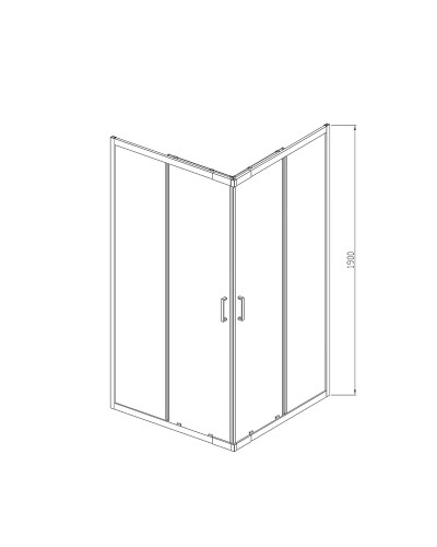 Душевой уголок 90-100x90-100 см Vincea Rapid VSS-3R90/10CL прозрачное