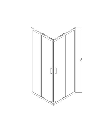Душевой уголок 80x80 см Vincea Alpha VSS-3AL800MT текстурное