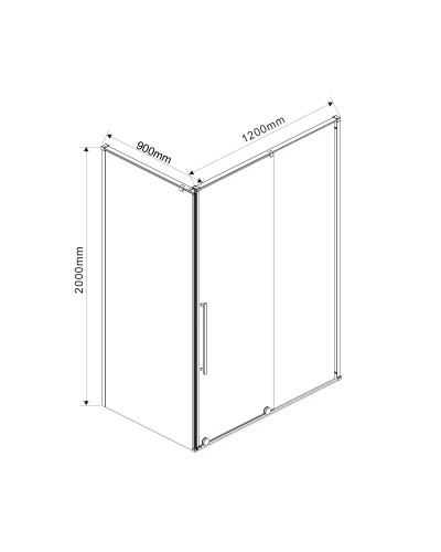 Душевой уголок 120x90 см Vincea Arno VSR-1A9012CL прозрачное