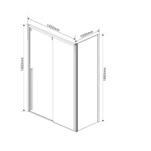 Душевой уголок 140x100 см Vincea Lugano VSR-1L1014CL-1 прозрачное