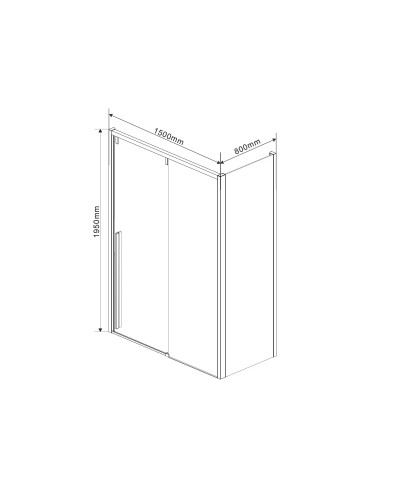 Душевой уголок 150x80 см Vincea Lugano VSR-1L8015CL-1 прозрачное