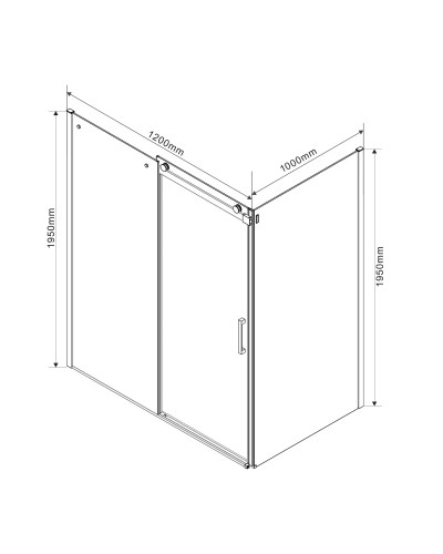 Душевой уголок 120x100 см Vincea Como VSR-1C1012CL прозрачное
