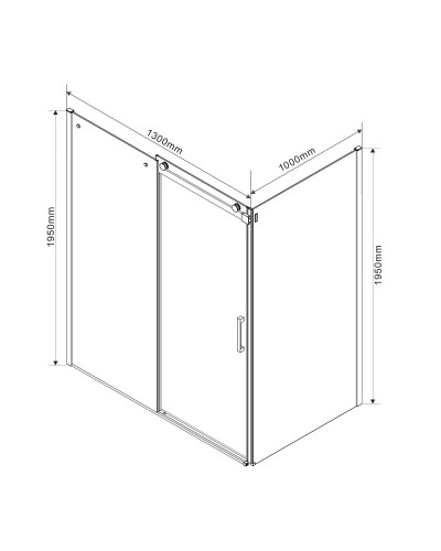 Душевой уголок 130х100 см Vincea Como VSR-1C1013CLB прозрачное