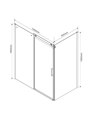 Душевой уголок 140x90 см Vincea Como VSR-1C9014CL прозрачное