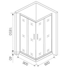 Душевой уголок Good Door Latte CR-90-C-WE 90x90 профиль Белый стекло прозрачное