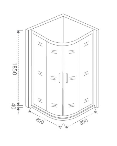 Душевой уголок Good Door Latte R-80-C-WE 80x80 профиль Белый стекло прозрачное