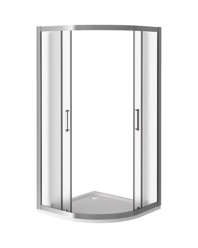 Душевой уголок Good Door Latte R-90-G-WE 90x90 профиль Белый стекло Grape