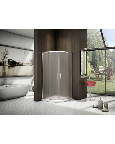 Душевой уголок Good Door Latte R-90-G-WE 90x90 профиль Белый стекло Grape